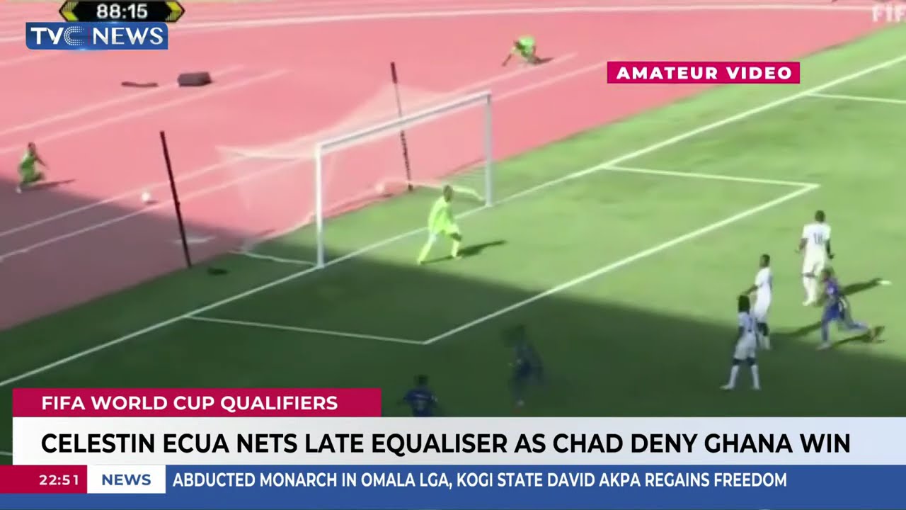 Celestin Ecua Nets Late Equaliser AS Chad Deny Ghana Win