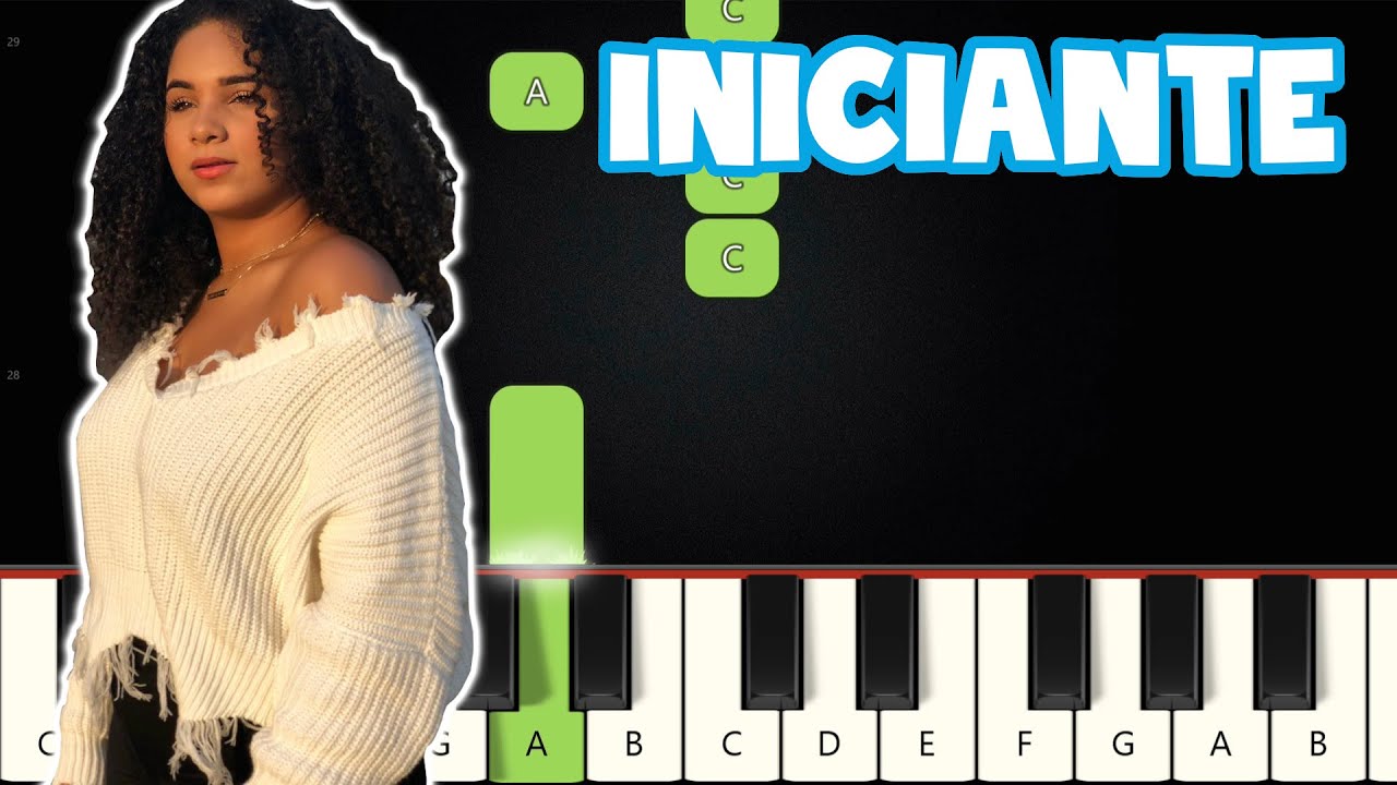 O Maior Vilão Sou Eu - Sarah Beatriz | Piano e Teclado Iniciante | Nível Fácil