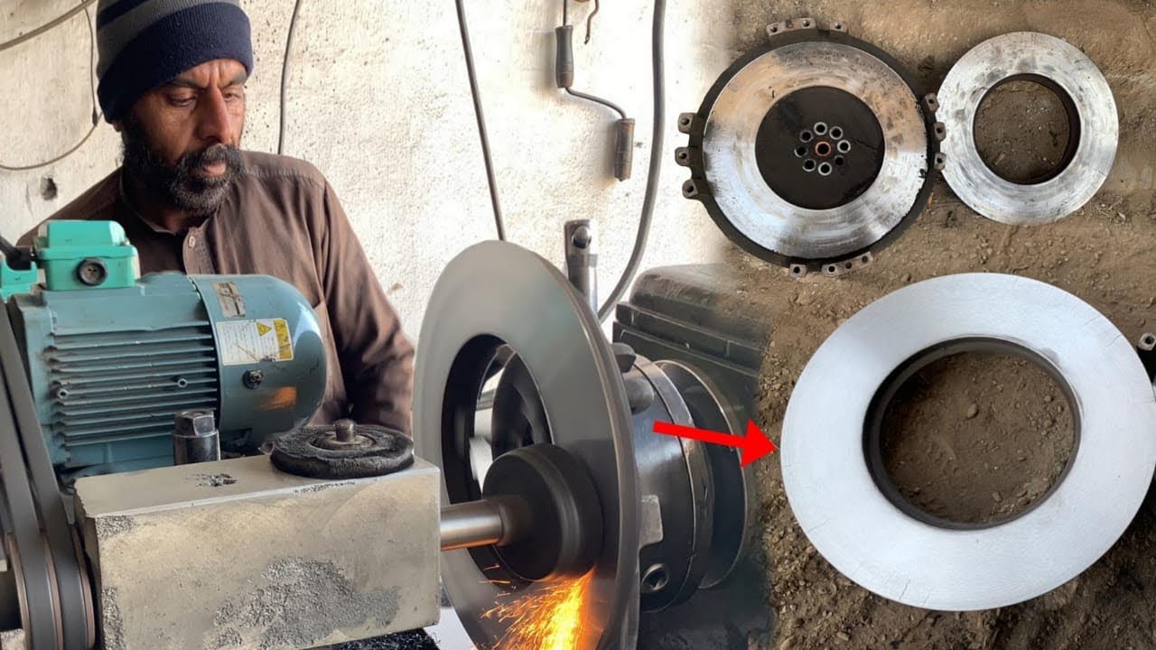 Repairing Cracked Flywheel of a Clutch pressure plate Grinder…