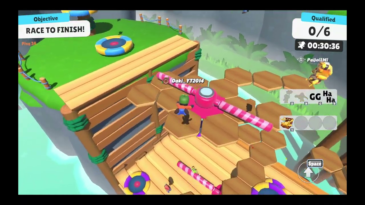 Playing stumble guys 