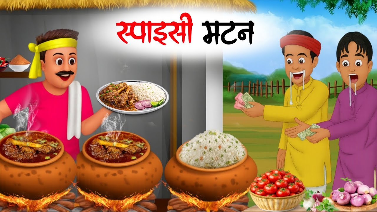 गरीब किसान का स्पाइसी मटन | Desi mutton | hindi kahani | hindi moral stories | Cartoon plus |