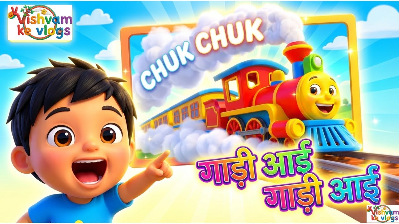 Chuk Chuk Rail Gadi Song | Aeroplane & Bus Rhyme | Gaadi Aayi | Hindi Bal Geet| @vishvamdubey