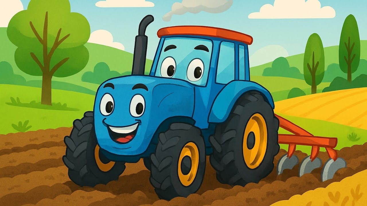 🚜🔵 Der Blaue Traktor | Lustiges Traktor-Lied für Kinder | Bauernhof Kinderlied🚜🎶
