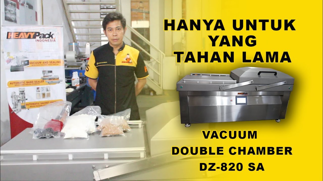 DZ820 2SA MESIN VACUUM OTOMATIS MENYEDOT UDARA DALAM PRODUK FROZEN FOOD BAKSO, IKAN, KACANG, KOPI