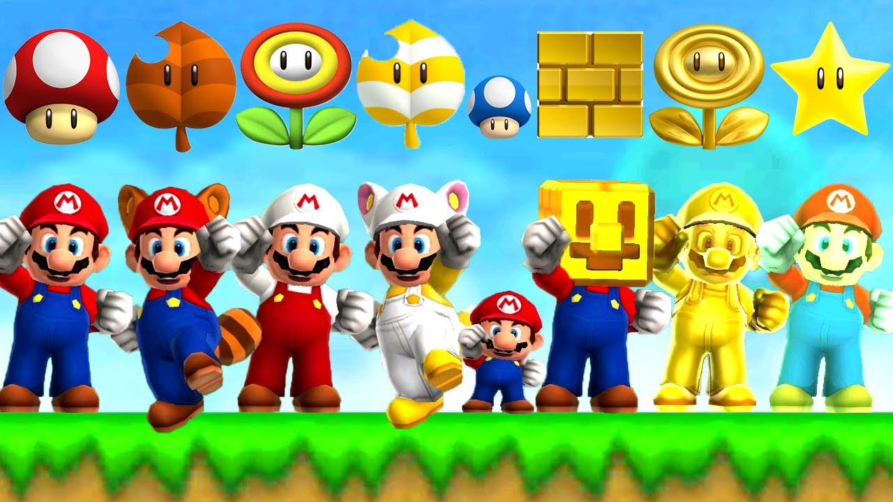 New Super Mario Bros. 2 - All Power-Ups