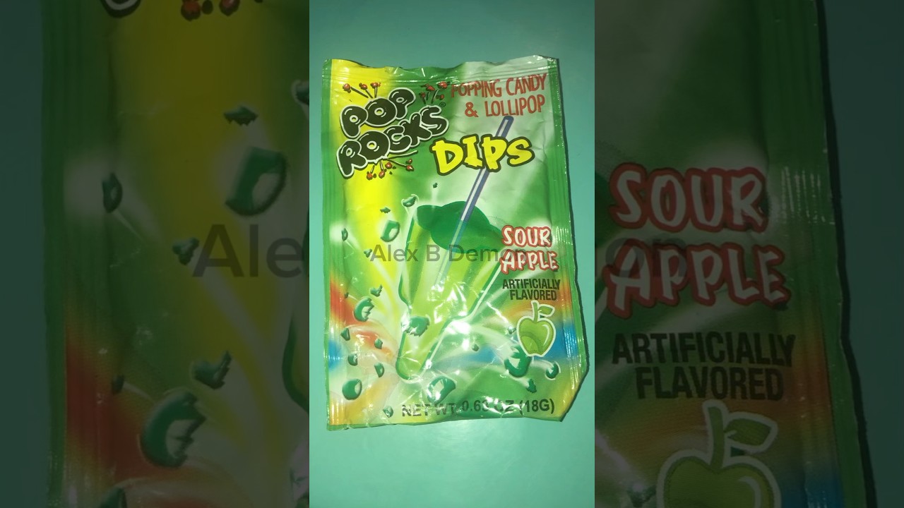 Pop rocks dips sour apple flavor