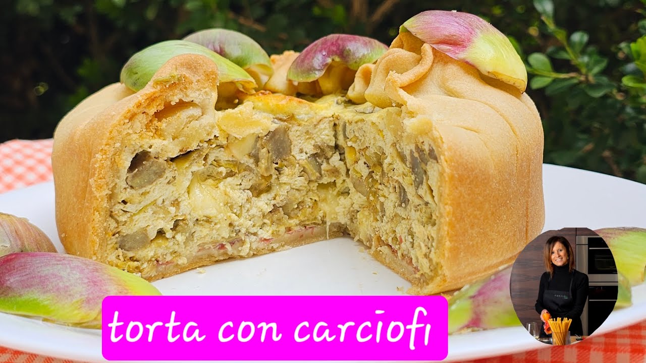 Torta rustica pasquale con ripieno di carciofi