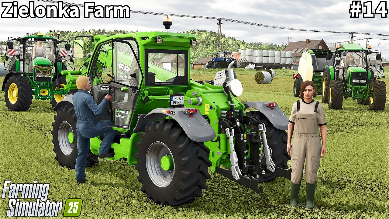 Picking Up & Storing 100 Hay Bales, Selling Butter│Zielonka│FS 25│Timelapse#14