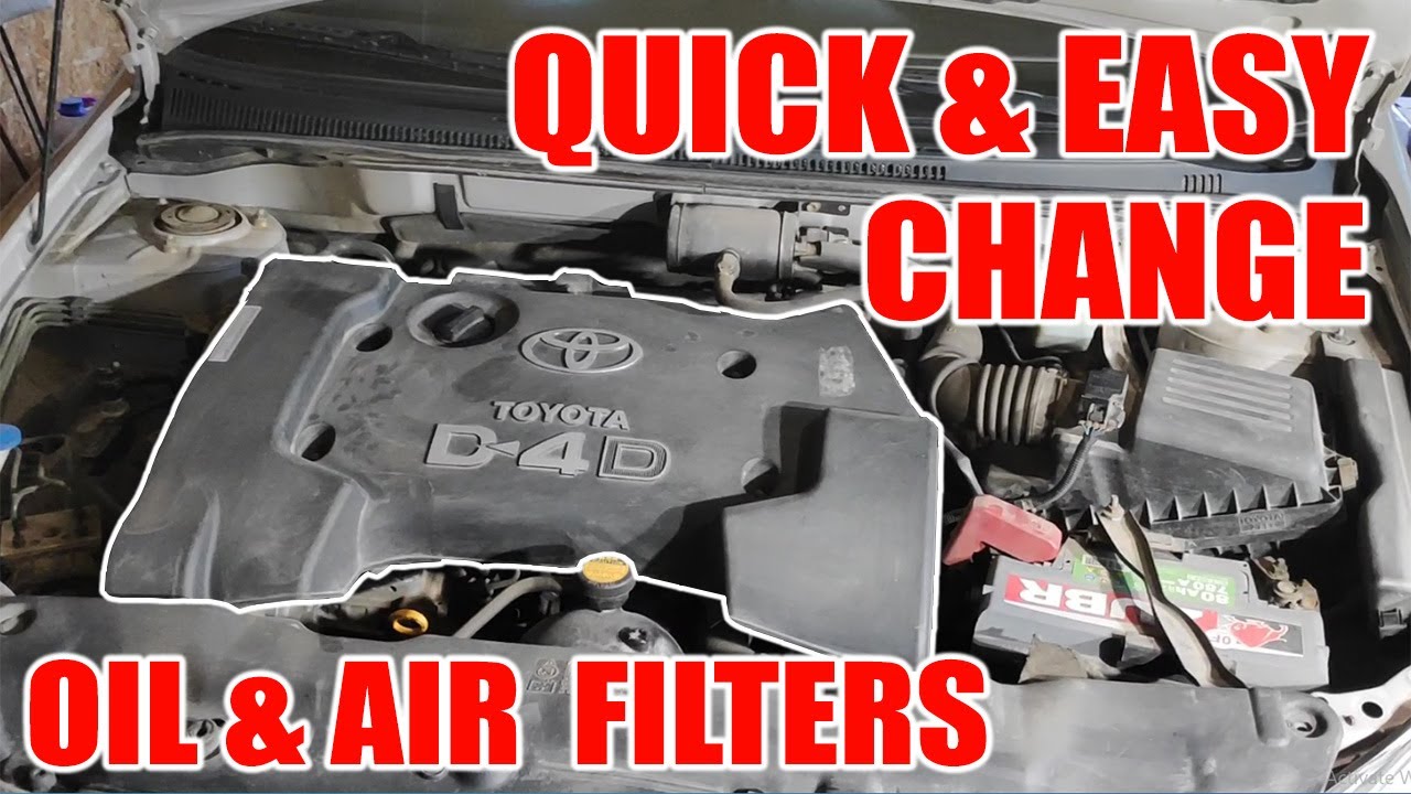 Toyota Corolla E12/E13 2.0 D-4D Detailed Oil And Air Filters Change