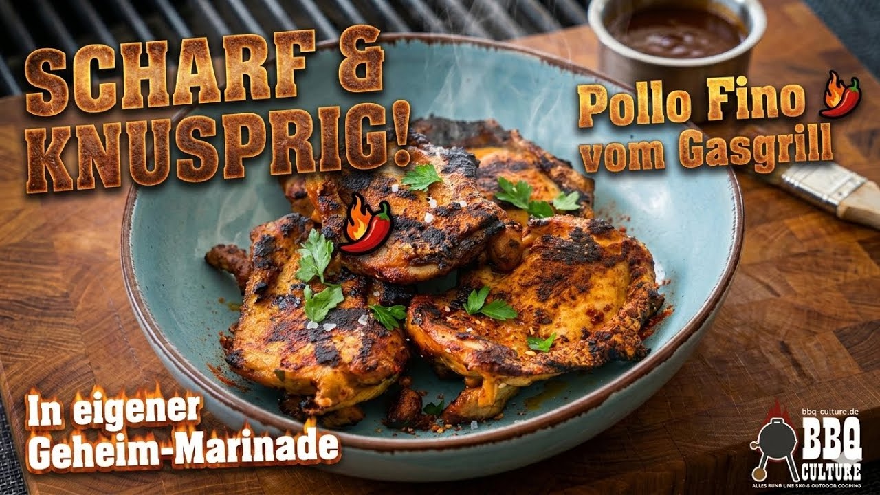 🔥Extrem saftig & knusprig: Spicy Pollo Fino vom Gasgrill!🍗