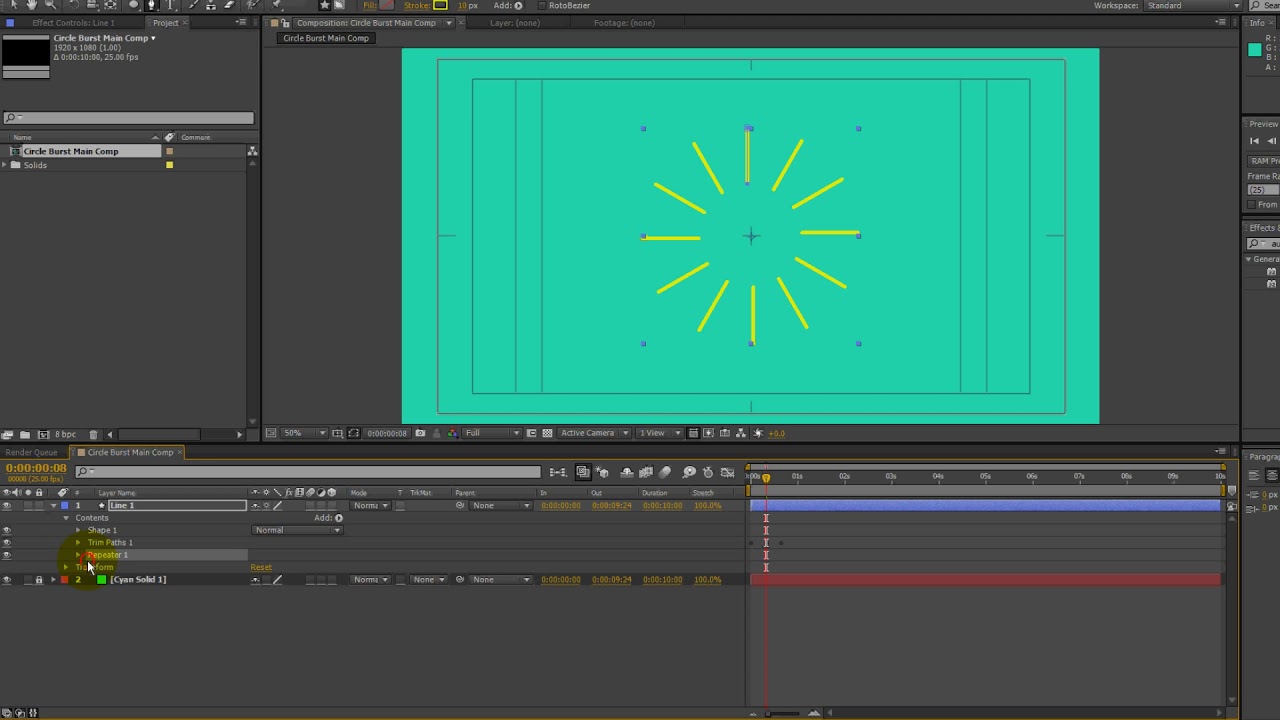 Circle Burst Tutorial After Effects