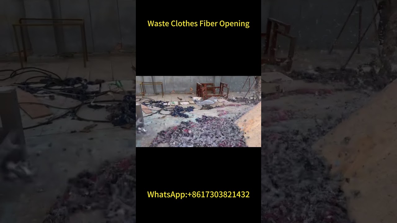 Whole Waste Clothes Fiber Opening Process | Textile Recycling