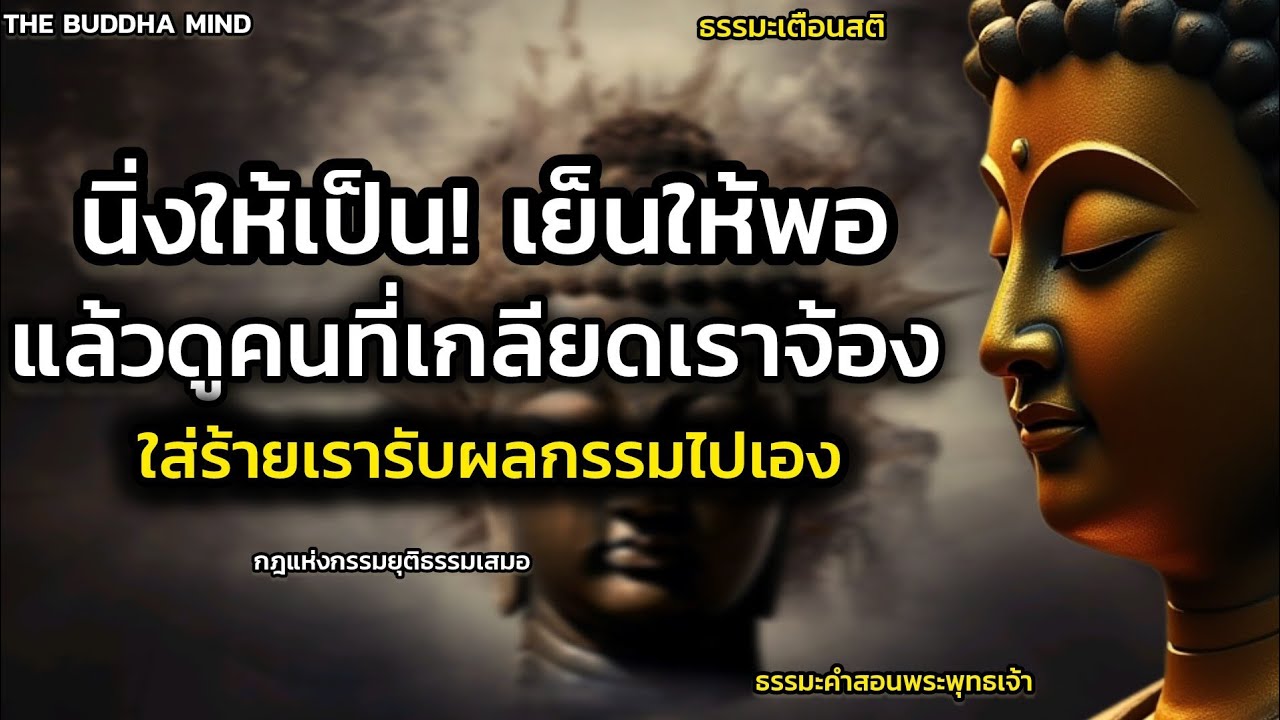ธรรมะเตือนสติ! นิ่งให้เป็น!เมื่อเจอคนที่เกลียดจ้องใส่ร้ายเราให้เขารับผลกรรมไปเอง | THE BUDDHA MIND
