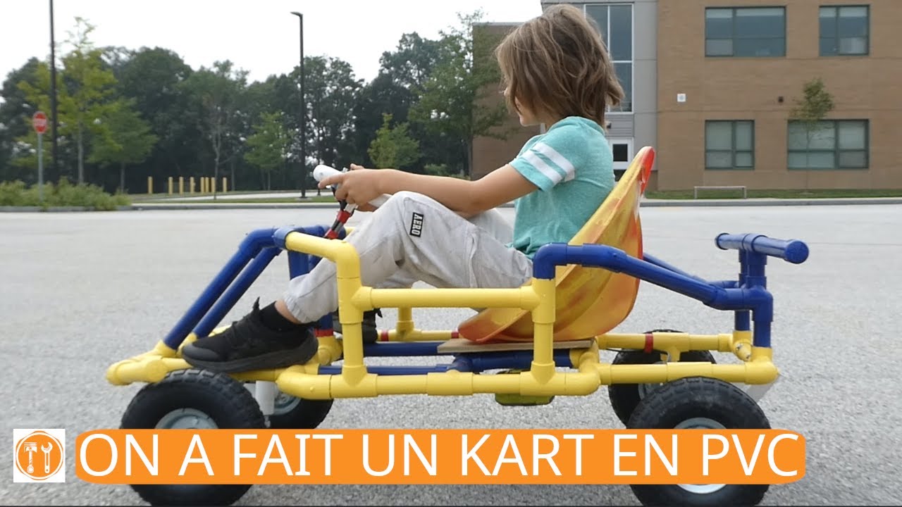Kart en PVC avec une visseuse sans fil comme moteur !