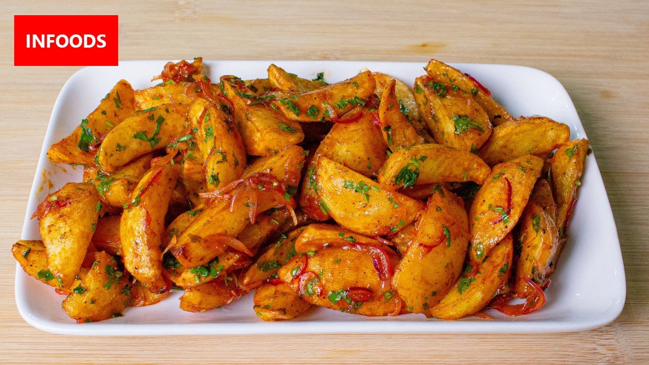 Chili Lemon Potato Wedges Recipe | How to Cook Potato Wedges | Infoods