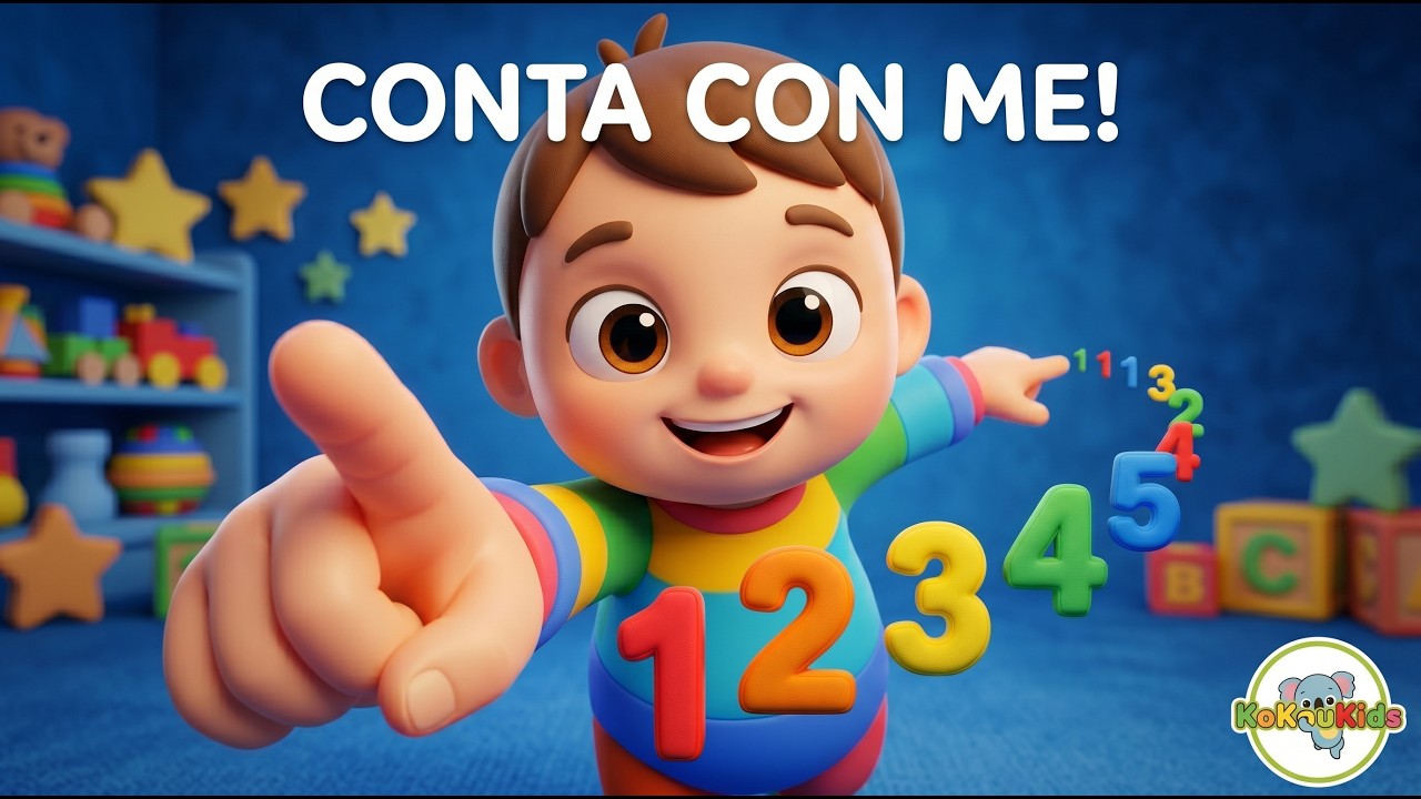 Impara a Contare da 1 a 10! 🔢 Canzone dei Numeri per Bambini | KokouKids