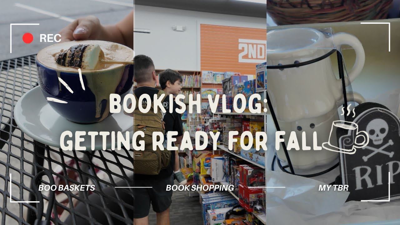 🍂 Fall Bookish Vlog | Boo Baskets, Book Shopping & My Current TBR! 🍁