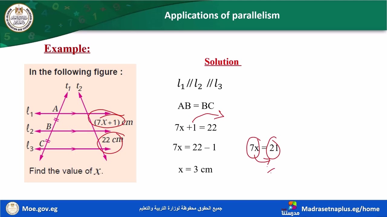 math prep 2 Applications on parallelism unit 3