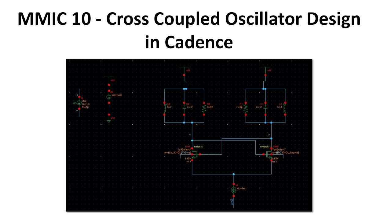 Cross Coupled Oscillator Design in Cadence - Part 1 | Oscillators 05 | MMIC 10