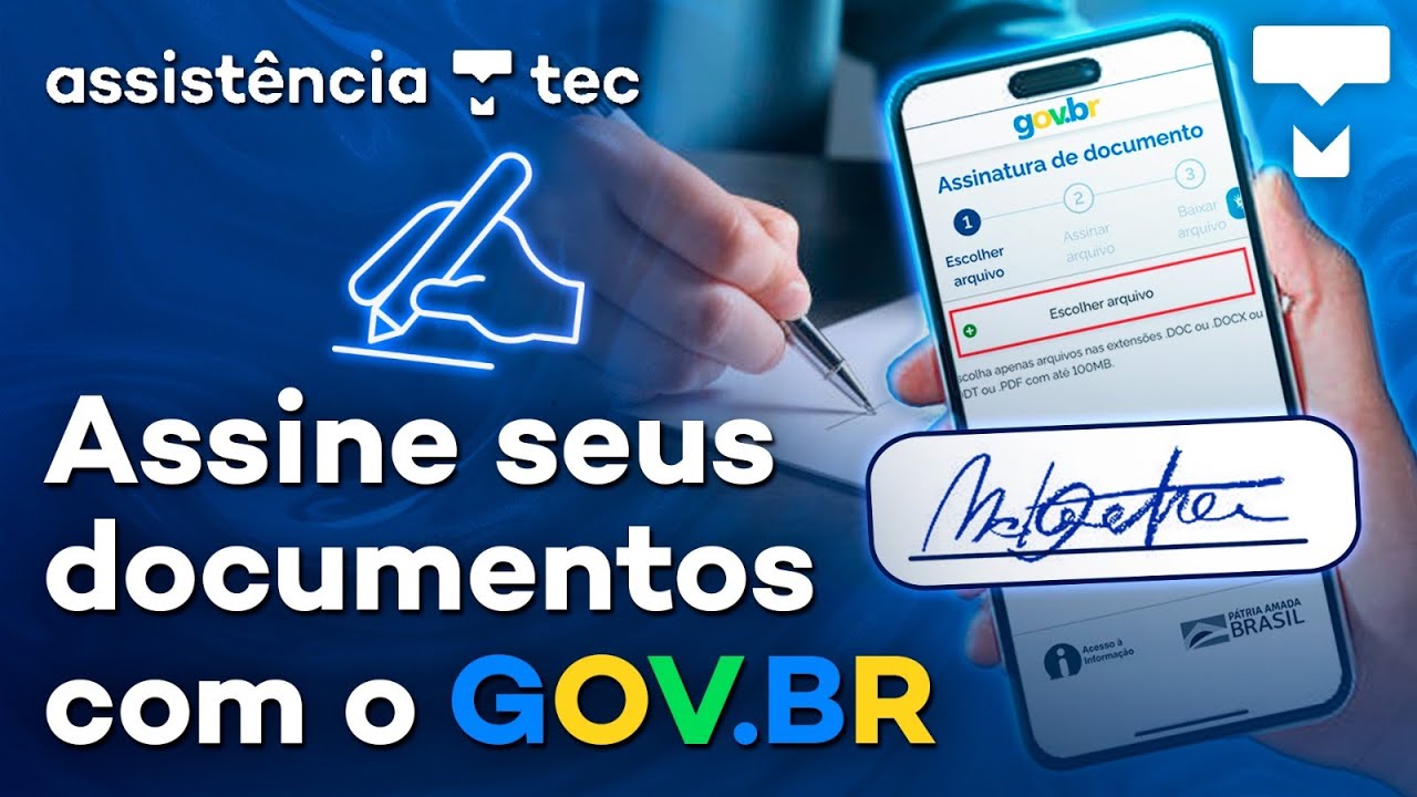 Como Assinar Documentos Online Gratuitamente com o Gov.br - #AssistênciaTec 180