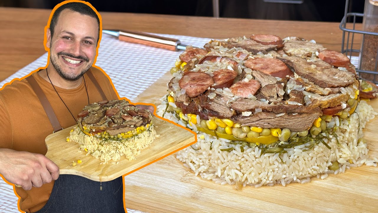 COMO FAZER ARROZ DE BARRANCO | ARROZ COM CARNE E LEGUMES EM UMA PANELA SÓ! Foodmakers Brasil