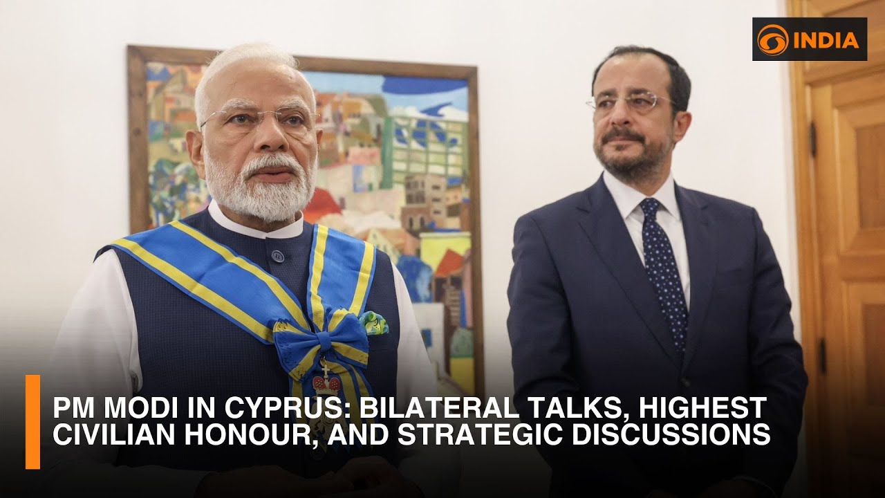 PM Modi In Cyprus: Bilateral Talks, Highest Civilian Honour, And Strategic Discussions | DD India