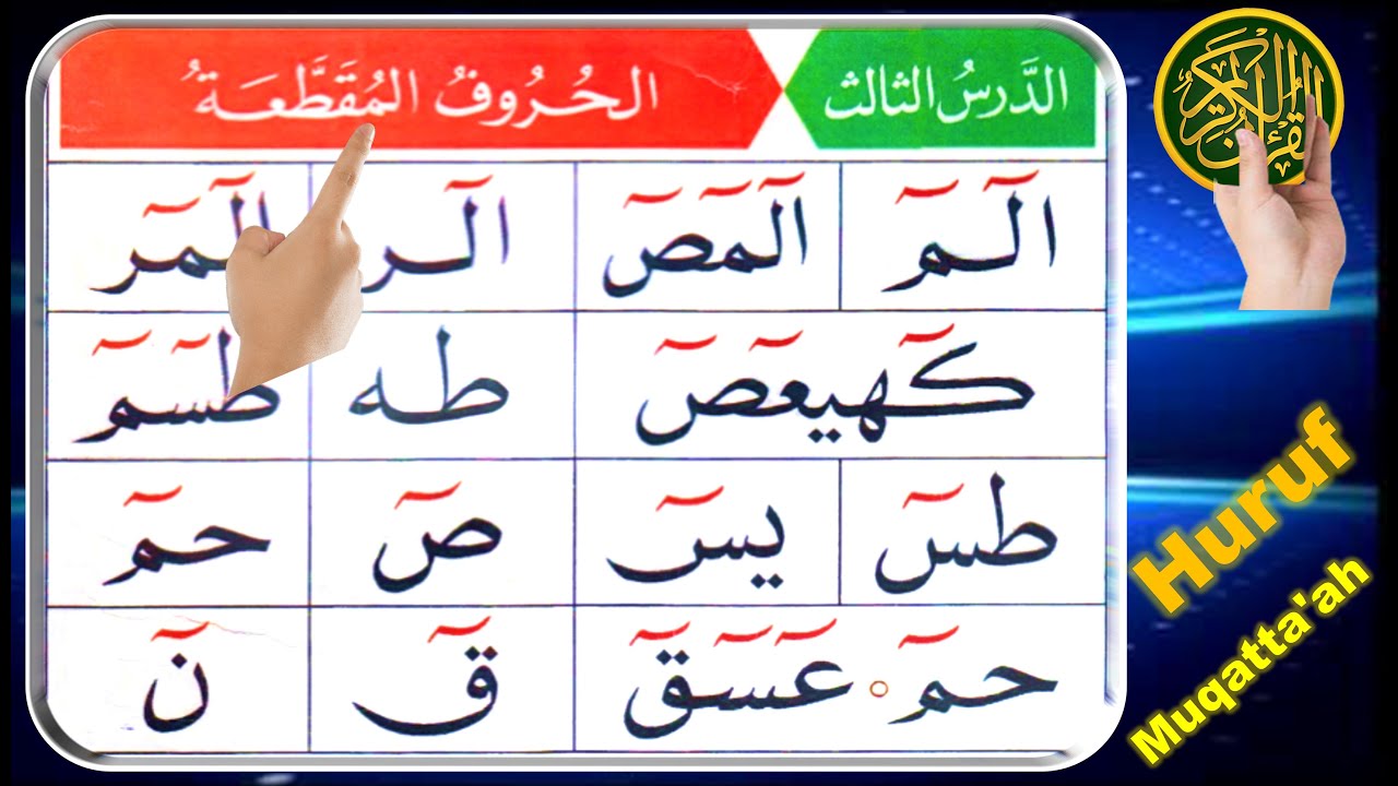 Arabic Alphabet for beginners  | How to read huruf al muqatta'ah in Quran | Noorani Qaida lesson 3