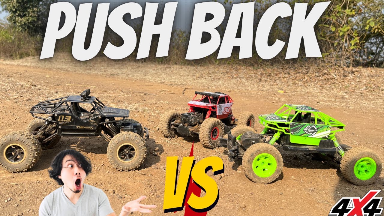 Rc cars Push back ￼challenge || ख़तरनाक फाइट 🤜🤛 || rock crawler vs Mirana duster vs Jack Royal