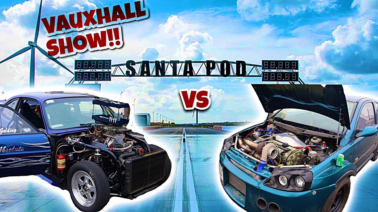 VAUXHALL SHOW 2022!! DRAG STRIP PULLS AT SANTA POD
