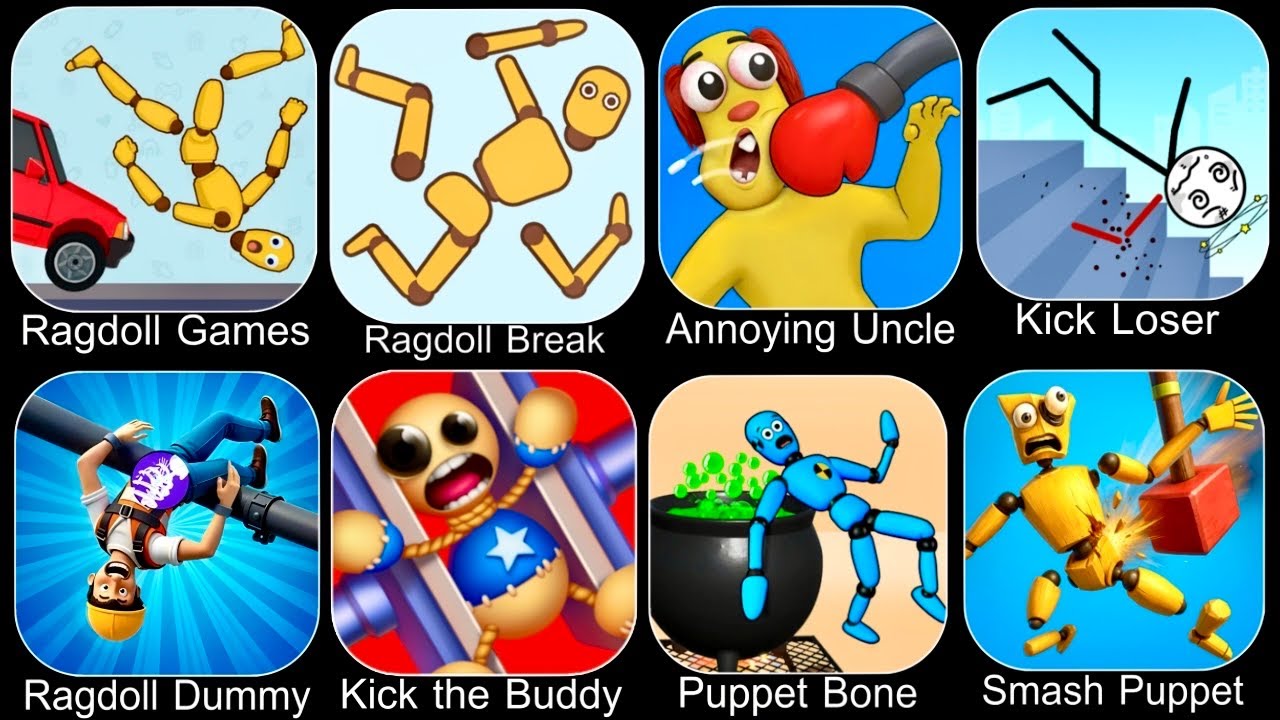 Roblox,Sprunki Survival,Ragdoll Dummy,Ragdoll Break,Kick the Buddy,Annoying Uncle Punch,Kick Loser