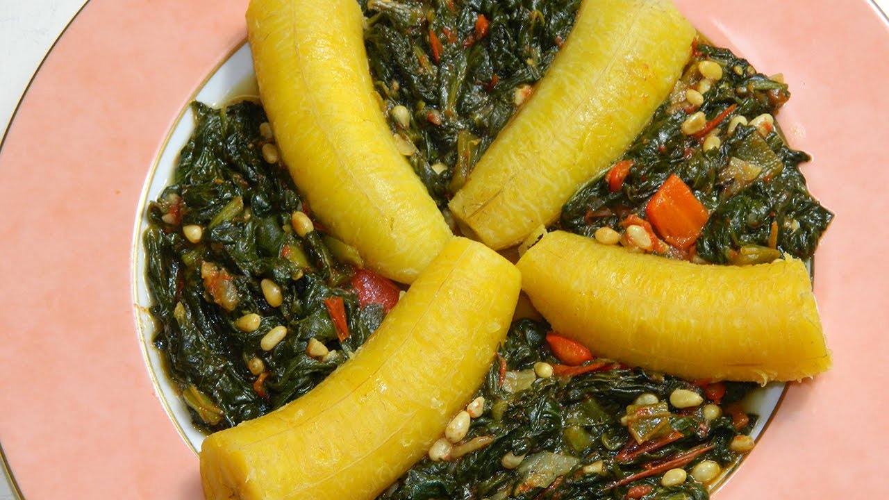 #Epinard &Eacute;pinards plantain bouillis #56 / Boiled plantain spinach