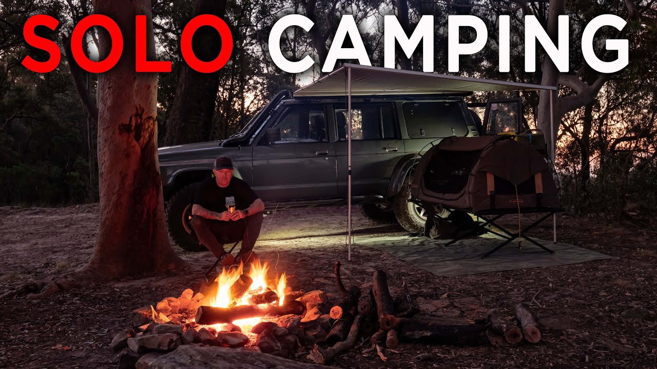 Solo camping in a secret spot - ASMR solo camping