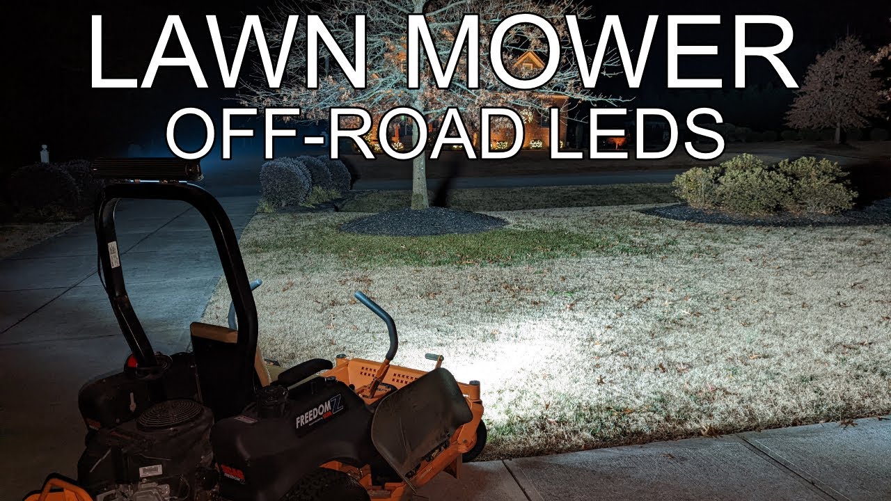 Off-Road Light Bar on a Lawn Mower!
