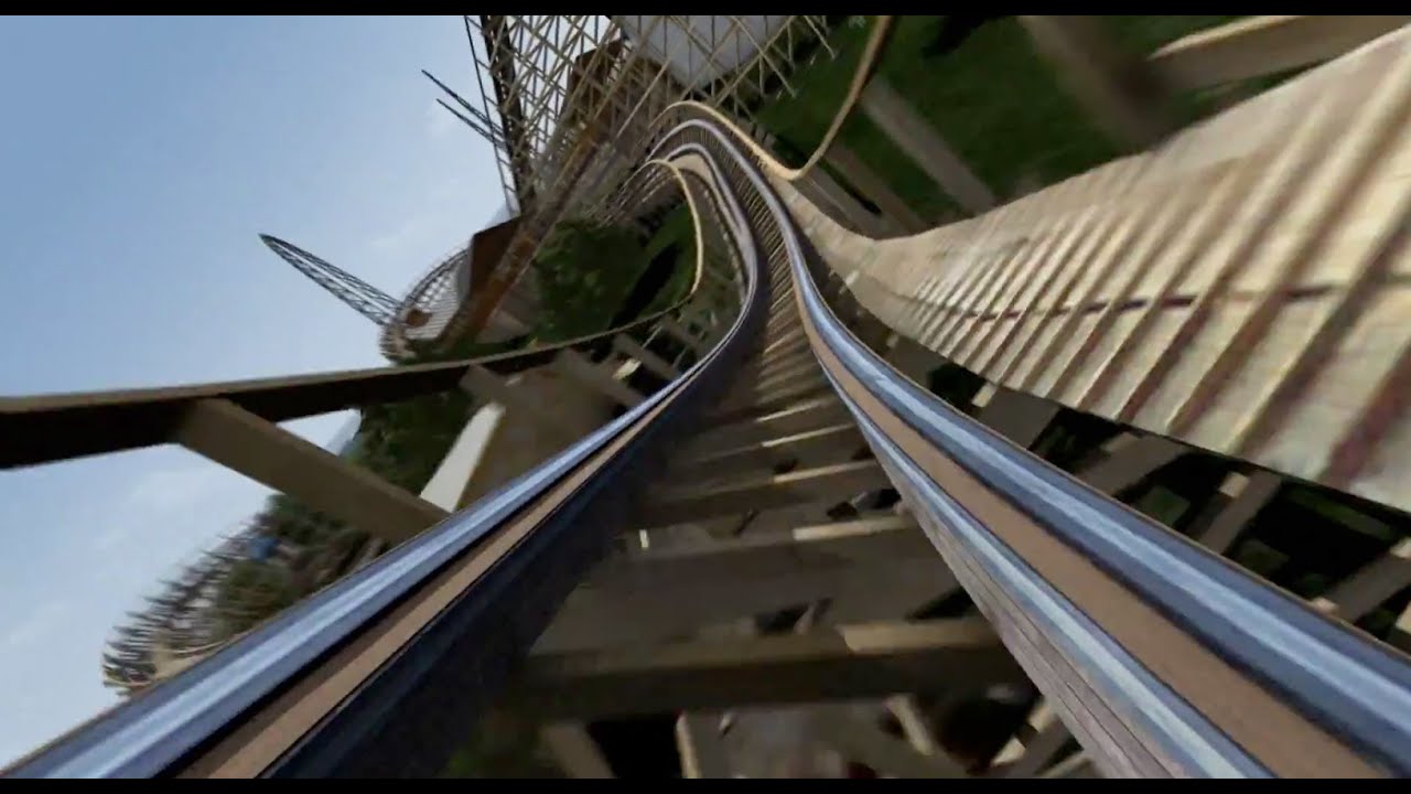 Gold Striker POV - California's Great America New for 2013 GCI Wooden Roller Coaster!