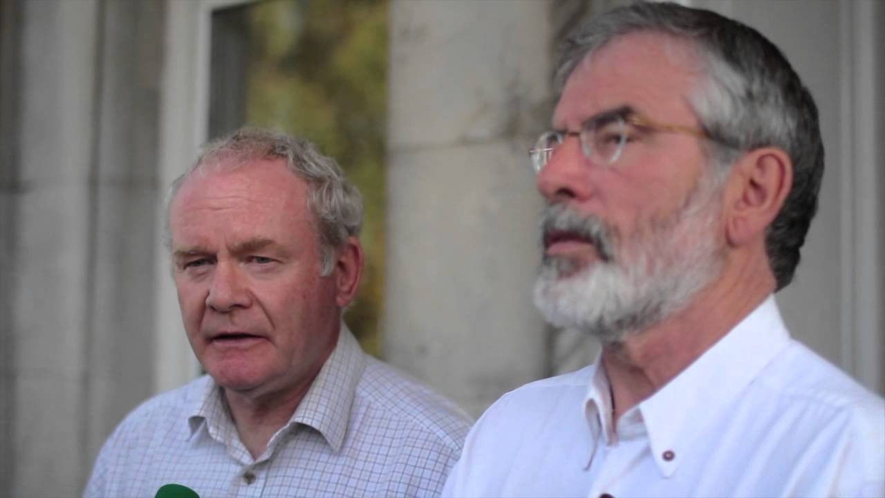 Gerry Adams and Martin McGuinness react to news of Ian Paisley's death