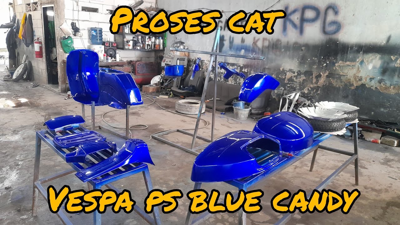 #catvespa #restorasivespa  reatorasi vespa ps / cat vespa ps blue candy / cat vespa biru candy