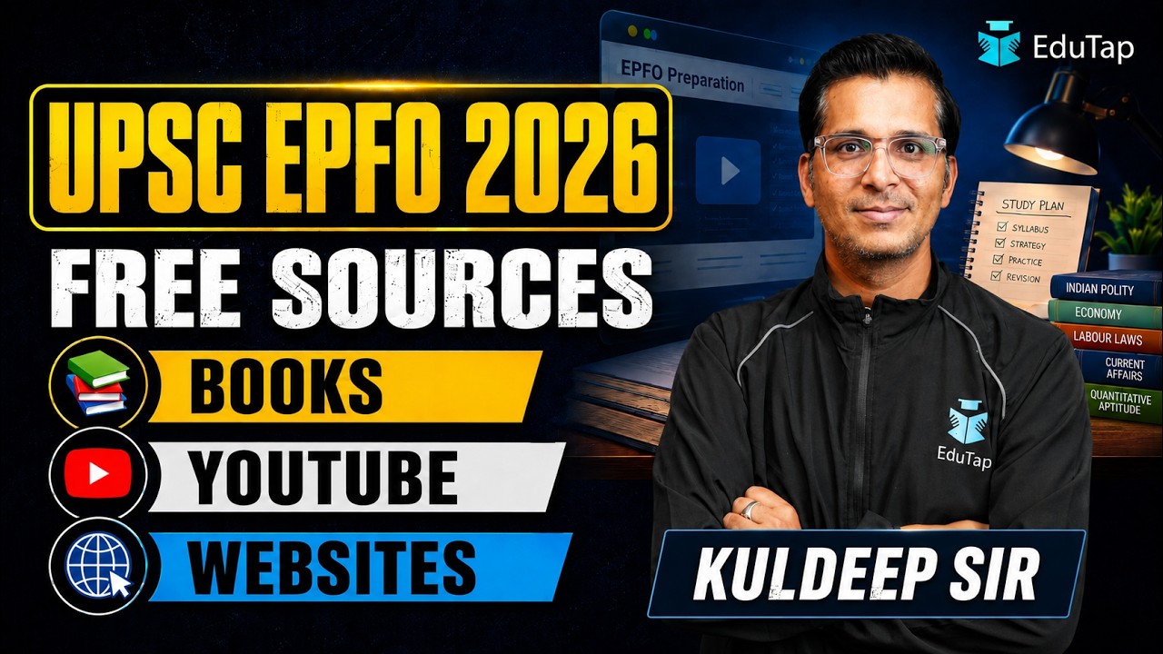 UPSC EPFO 2026 Free Study Material: Best Books, YouTube Channels, And Websites for APFC & EO/AO