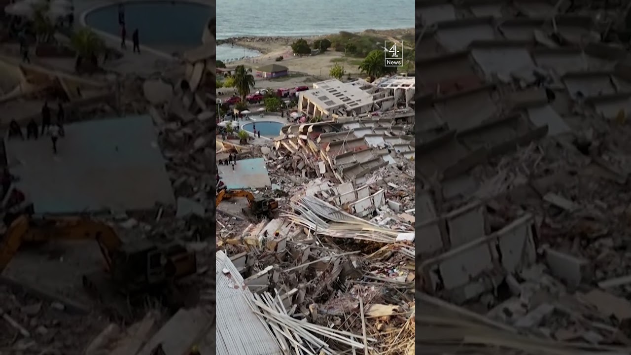 Drone shows devastation five days after Venezuela earthquake