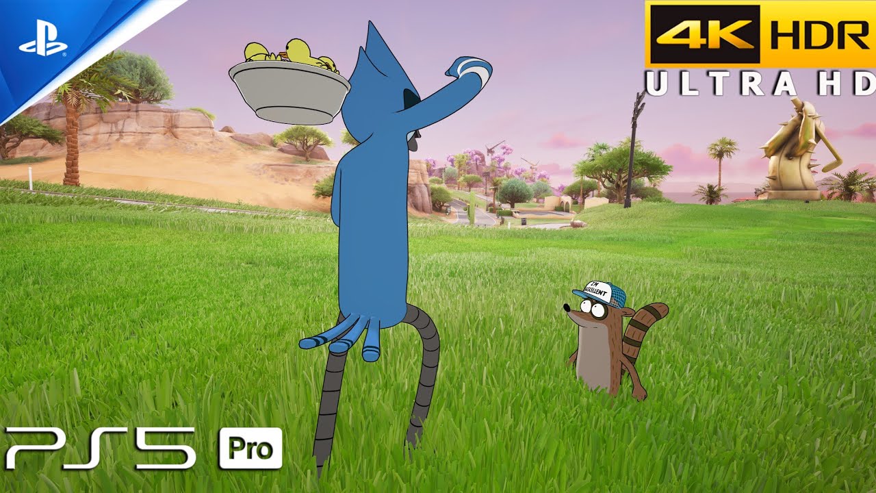 Fortnite (PS5 Pro) 4K 120FPS HDR Gameplay | Skin Mordecai (Regular Show)
