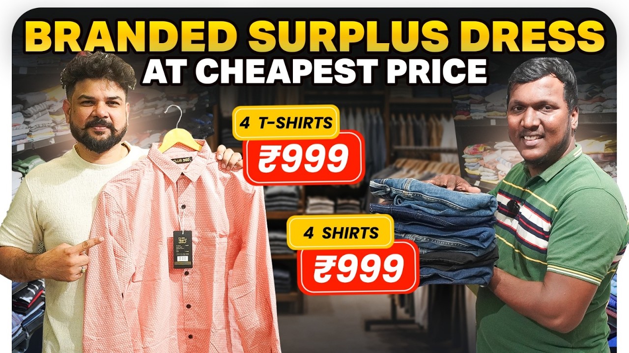 Branded Surplus Dress | 4 Shirts ₹999 - 4 T-shirts ₹999 | Hidden Gem in Chennai | Club 360 Menswear