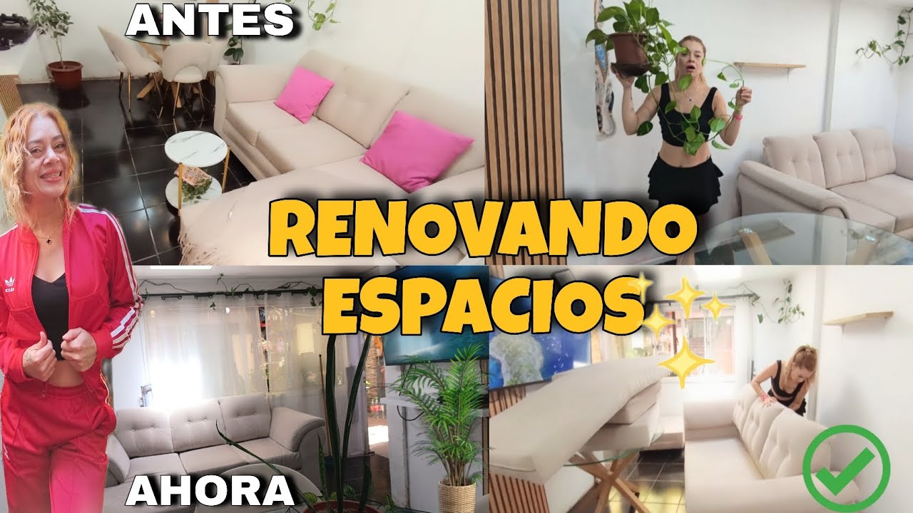 NUEVO CAMBIO 🛋️ MUEVO TODO DE LUGAR en la SALA y COMEDOR 🪟🪑🧺 MOTIVATE CONMIGO✅CASA CHICA 🏡