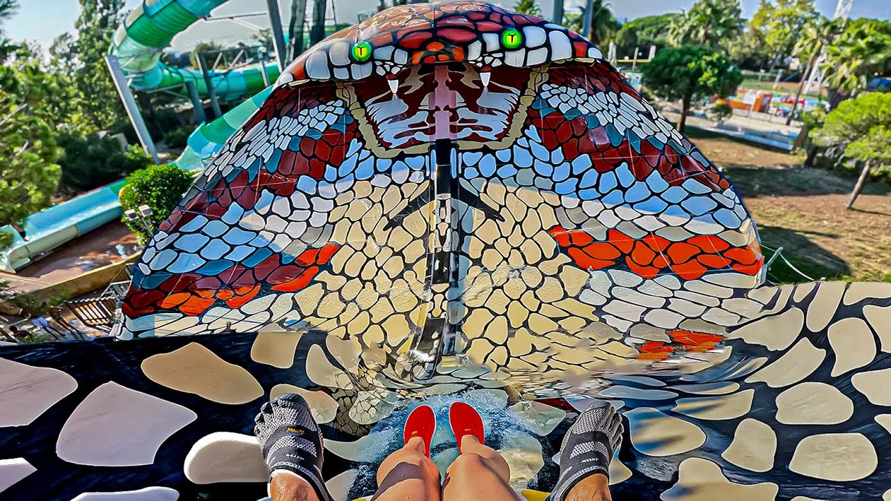 POV: COBRA Attack Water Slide! 🐍😱 Wild Day in Aqualand Fréjus 🇫🇷