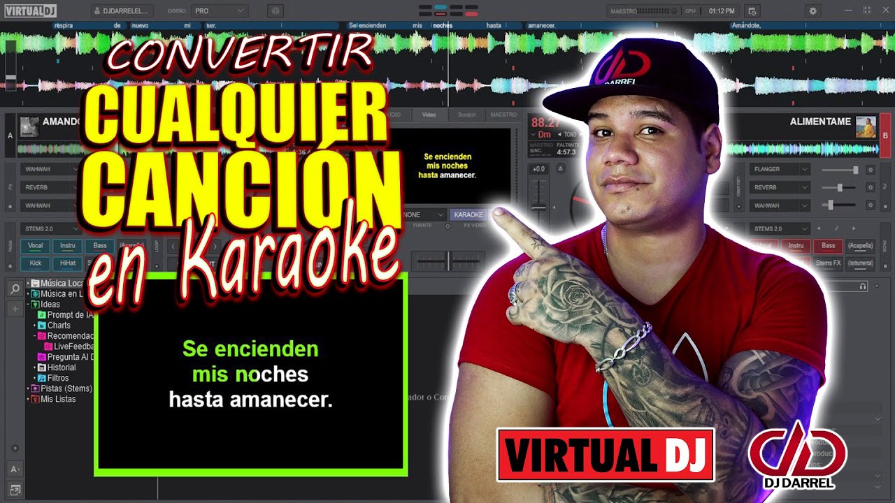 ✅ COMO HACER KARAOKE CON CUALQUIER CANCIÓN FÁCIL Y RÁPIDO ★VIRTUAL DJ 2026★ @DjDarrel Elapoderado ✔