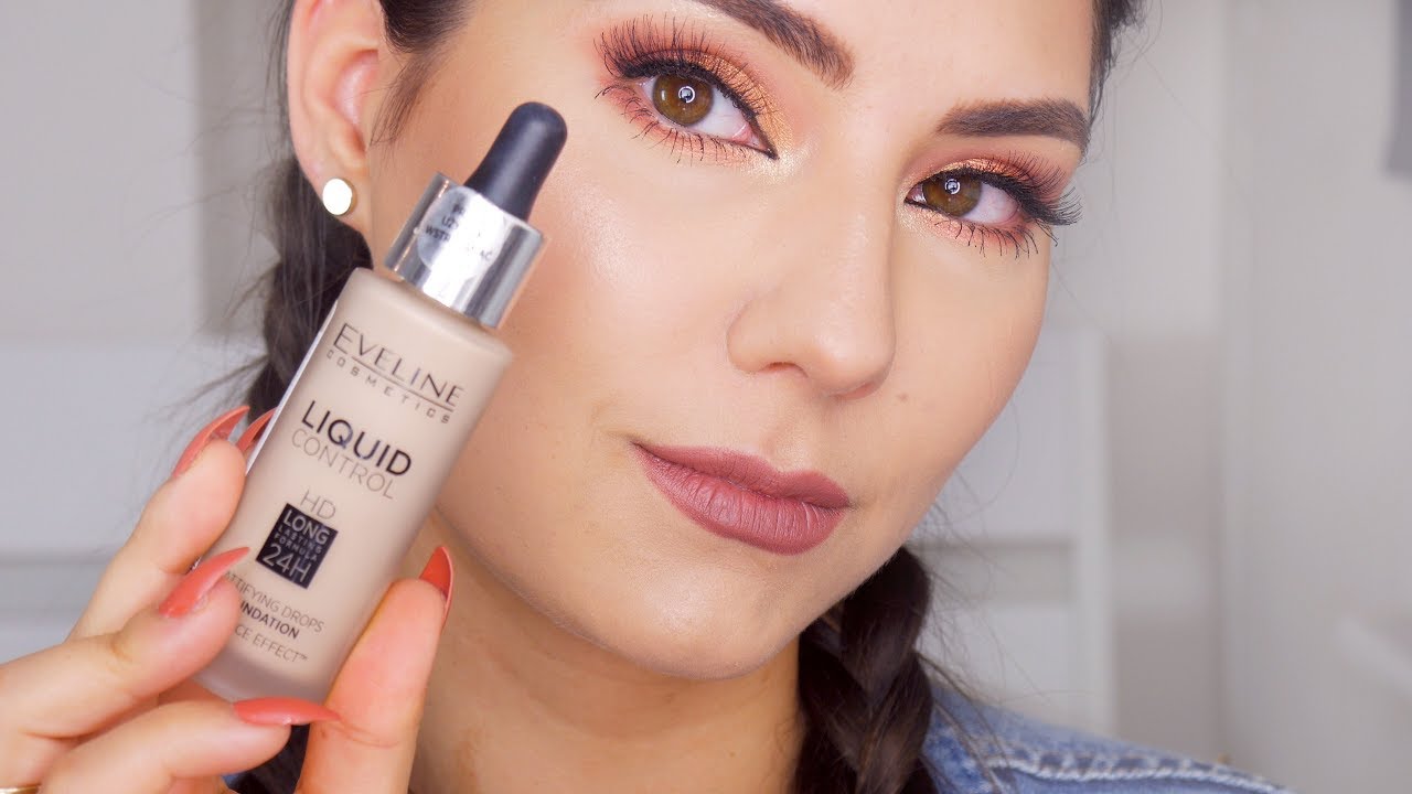 TEST: EVELINE COSMETICS  HD LIQUID CONTROL FOUNDATION // 9H BEZ POPRAWEK / CERA MIESZANA  //