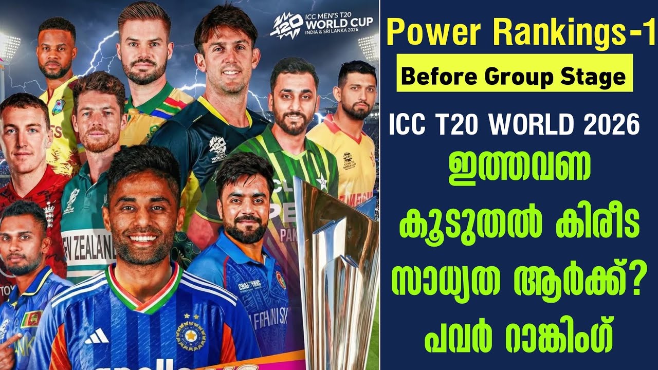 ഇത്തവണ കൂടുതൽ കിരീട സാധ്യത ആർക്ക്? പവർ റാങ്കിംഗ് | Power Rankings - 1 Before Group Stage | T20 WC