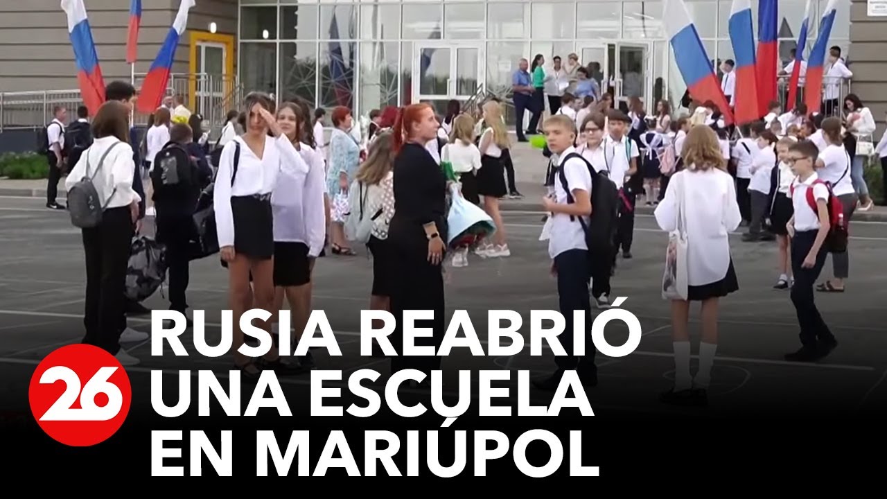 Rusia reabrió escuela en Mariúpol