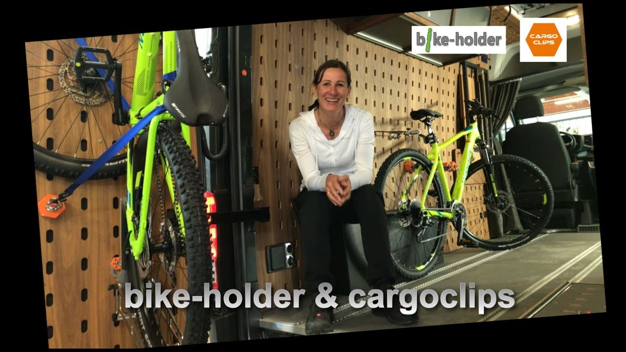 Fahrradhalterung im Transporter mit CargoClip Ausbau anbringen - bike-holder & CargoCamper