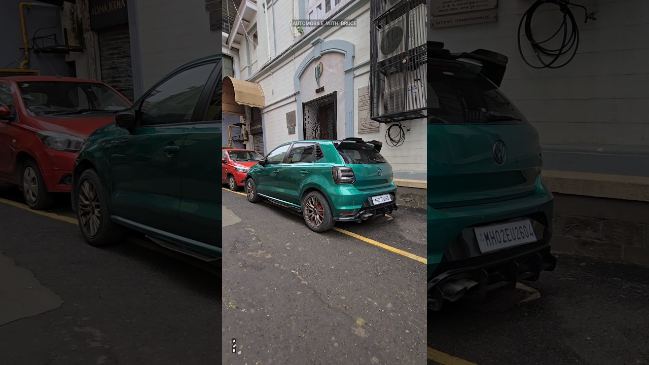 Volkswagen Polo Modified - Green Color 😮👌#modifiedcars #vwpolo