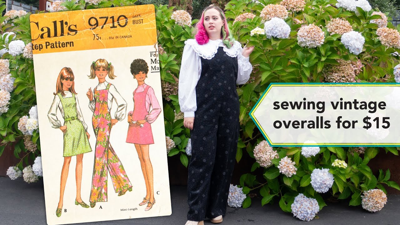 Sewing a Vintage Pair of Overalls for under $15 | Vintage sewing project