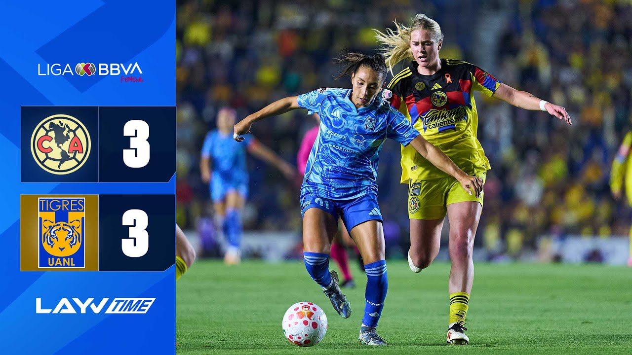 RESUMEN y GOLES: América 3 - 3 Tigres | FINAL IDA- LIGA BBVA MX FEMENIL.